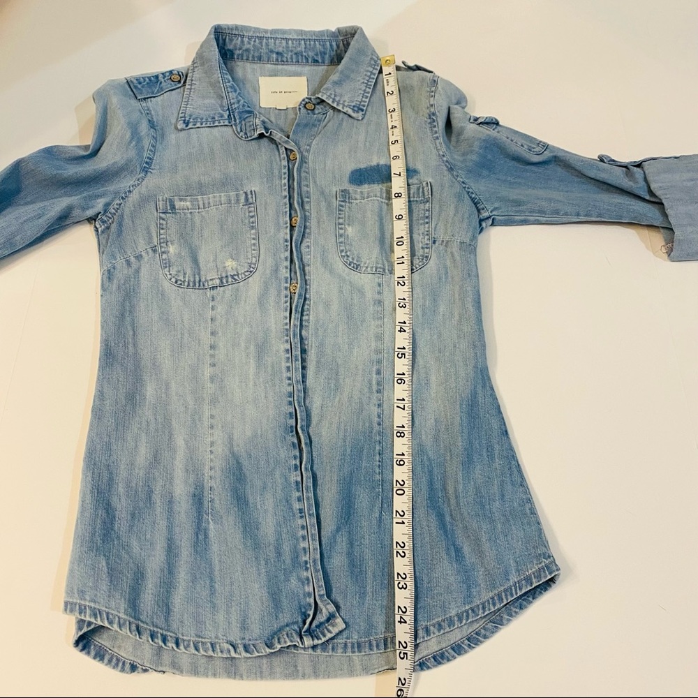Life in Progress Chambray Button Down Shirt - Picture 7 of 9